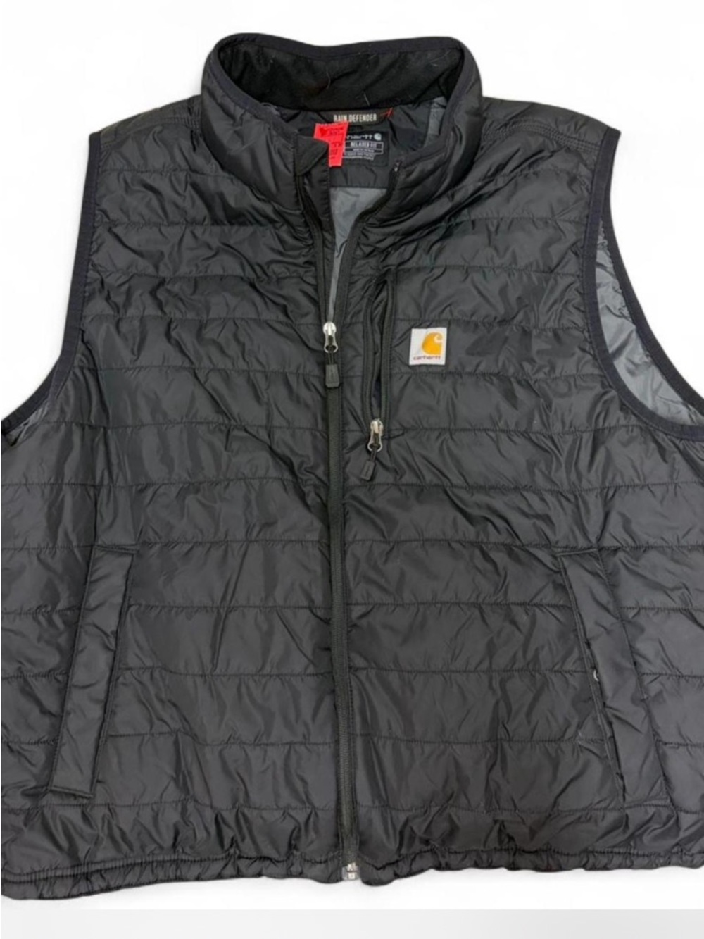 Carhartt Rain Defender Relaxed Fit Insulated Men’s 2XL. Black Full Zip Vest.